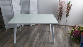 Стол ФИН 140 Белый, стекло/ Белый каркас М-City в Нефтекамске - neftekamsk.mebel24.online | фото 9