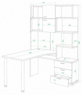 Стол компьютерный Домино СР-500М/190 в Нефтекамске - neftekamsk.mebel24.online | фото 2