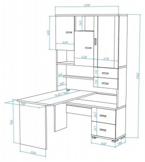 Стол компьютерный Домино СР-620/140 в Нефтекамске - neftekamsk.mebel24.online | фото 2