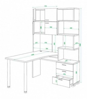 Стол компьютерный Латте СР-500М140 в Нефтекамске - neftekamsk.mebel24.online | фото 3