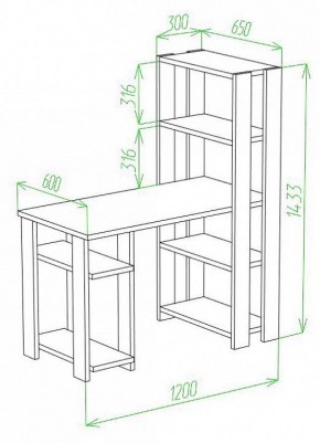 Стол компьютерный Slim СТН-145/120 в Нефтекамске - neftekamsk.mebel24.online | фото 2