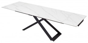 Стол LIVORNO 180 MATT WHITE MARBLE SOLID CERAMIC / BLACK, ®DISAUR в Нефтекамске - neftekamsk.mebel24.online | фото 4