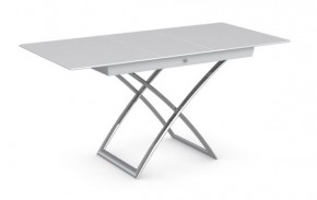 Стол MAGIC-J CS/5041-G, P77 chrome/ P64 white/ glass GXW extrawhite в Нефтекамске - neftekamsk.mebel24.online | фото