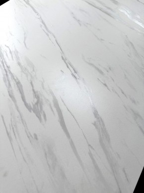 Стол MATERA 160 MARBLES KL-99 Белый мрамор матовый, итальянская керамика/ черный каркас, ®DISAUR в Нефтекамске - neftekamsk.mebel24.online | фото 3