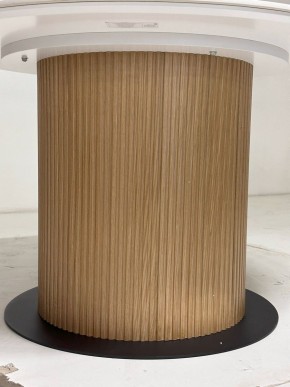 Стол MESA D120 цвет БЕЛЫЙ МРАМОР M326 / Каркас OAK, ®DISAUR в Нефтекамске - neftekamsk.mebel24.online | фото 4