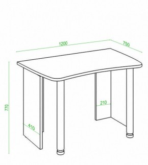 Стол офисный Домино Лайт СКЛ-Софт120 в Нефтекамске - neftekamsk.mebel24.online | фото 2