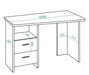 Стол письменный Нельсон Lite СКЛ-Трап120 в Нефтекамске - neftekamsk.mebel24.online | фото 2