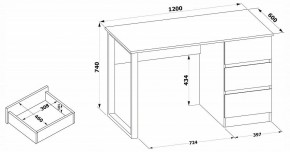 Стол письменный СПм-205 в Нефтекамске - neftekamsk.mebel24.online | фото 4
