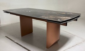 Стол ПУАНТО 200 TITANIUM LAWA NERO, керамика / МЕДЬ каркас М-City в Нефтекамске - neftekamsk.mebel24.online | фото 3