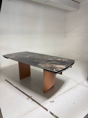 Стол ПУАНТО 200 TITANIUM LAWA NERO, керамика / МЕДЬ каркас М-City в Нефтекамске - neftekamsk.mebel24.online | фото 4