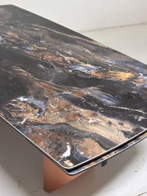 Стол ПУАНТО 200 TITANIUM LAWA NERO, керамика / МЕДЬ каркас М-City в Нефтекамске - neftekamsk.mebel24.online | фото 6