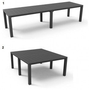 Стол раскладной Джули (Julie Double table 2 configurations) Графит в Нефтекамске - neftekamsk.mebel24.online | фото