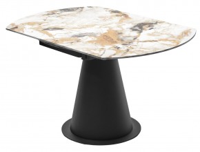 Стол TERAMO 135 GLOSS GRAND JADE SOLID CERAMIC, керамика, поворотн.механизм / Черный каркас, ®DISAUR в Нефтекамске - neftekamsk.mebel24.online | фото 11