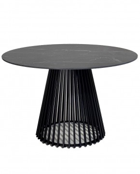 Стол TERNI 120 MATT BLACK MARBLE SOLID CERAMIC Черный мрамор матовый, керамика /Черн.каркас, ®DISAUR в Нефтекамске - neftekamsk.mebel24.online | фото 3