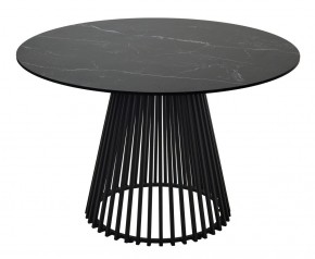 Стол TERNI 120 MATT BLACK MARBLE SOLID CERAMIC Черный мрамор матовый, керамика /Черн.каркас, ®DISAUR в Нефтекамске - neftekamsk.mebel24.online | фото 8