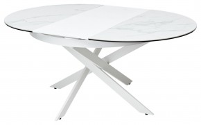 Стол TRENTO 120 HIGH GLOSS STATUARIO Белый мрамор глянцевый, керамика/ белый каркас, ®DISAUR в Нефтекамске - neftekamsk.mebel24.online | фото 7
