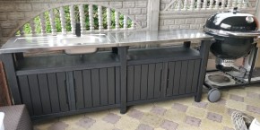 Столик для барбекю 415 Л (Unity Chef 415 L) графит в Нефтекамске - neftekamsk.mebel24.online | фото 1
