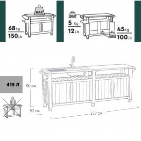 Столик для барбекю 415 Л (Unity Chef 415 L) графит в Нефтекамске - neftekamsk.mebel24.online | фото 2
