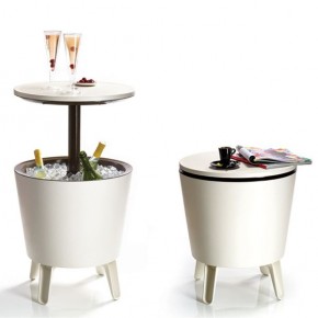 Столик-холодильник COOL BAR крем-шоколад в Нефтекамске - neftekamsk.mebel24.online | фото 1