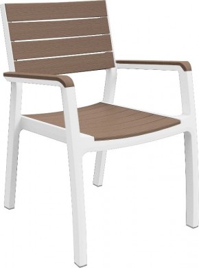 Стул c подлокотниками Гармония (Harmony armchair) белый-капучино в Нефтекамске - neftekamsk.mebel24.online | фото 2