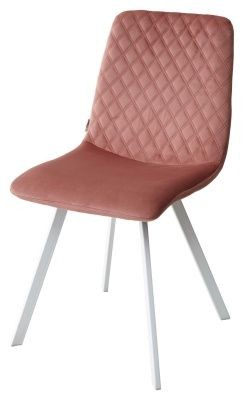 Стул DAIQUIRI BLUVEL-52 PINK / белый каркас, велюр М-City в Нефтекамске - neftekamsk.mebel24.online | фото 1