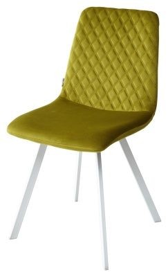Стул DAIQUIRI BLUVEL-75 OLIVA / белый каркас, велюр М-City в Нефтекамске - neftekamsk.mebel24.online | фото 1