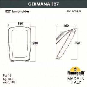 Светильник на штанге Fumagalli Germana 2N1.000.000.AYF1R в Нефтекамске - neftekamsk.mebel24.online | фото 3