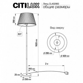 Торшер Citilux Линц CL402983 в Нефтекамске - neftekamsk.mebel24.online | фото 4