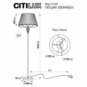 Торшер Citilux Вена CL402923 в Нефтекамске - neftekamsk.mebel24.online | фото 6