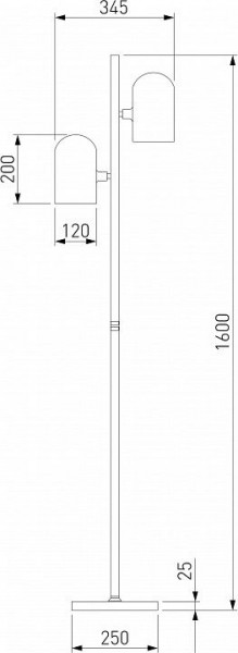 Торшер Eurosvet Bambola 01164/2 латунь в Нефтекамске - neftekamsk.mebel24.online | фото 2