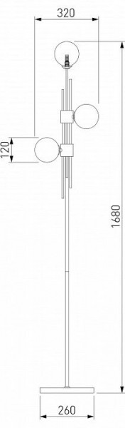 Торшер Eurosvet Volver 01383/3 черный в Нефтекамске - neftekamsk.mebel24.online | фото 3
