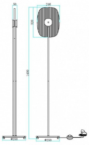 Торшер Maytoni Eclipse MOD152FL-L1BK в Нефтекамске - neftekamsk.mebel24.online | фото 2