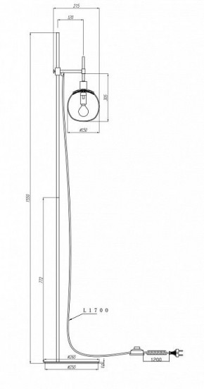 Торшер Maytoni Erich MOD221-FL-01-G в Нефтекамске - neftekamsk.mebel24.online | фото 5
