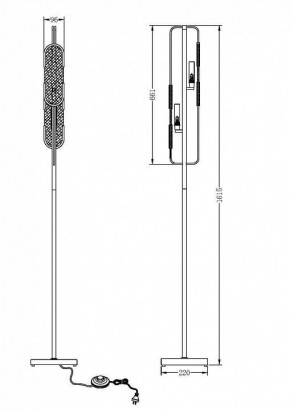 Торшер Maytoni Marmo MOD099FL-02G в Нефтекамске - neftekamsk.mebel24.online | фото 2