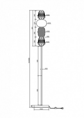 Торшер Maytoni Pattern MOD267FL-L32CH3K в Нефтекамске - neftekamsk.mebel24.online | фото 2