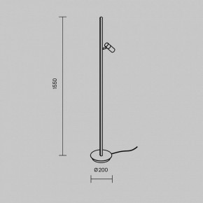 Торшер Maytoni Thin MOD395FL-L28BS3K в Нефтекамске - neftekamsk.mebel24.online | фото 4