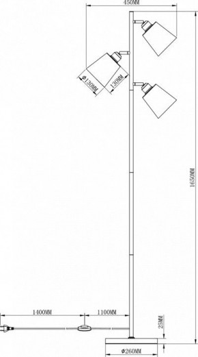 Торшер Moderli Floor V3050-3F в Нефтекамске - neftekamsk.mebel24.online | фото 3