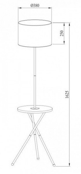 Торшер с полкой Arte Lamp Combo A2070PN-1BK в Нефтекамске - neftekamsk.mebel24.online | фото 2
