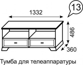 Тумба для телеаппаратуры Венеция 13 бодега в Нефтекамске - neftekamsk.mebel24.online | фото 2