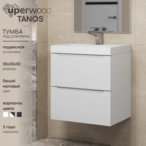 Тумба под раковину Uperwood Tanos 50 см, подвесная, белая матовая в Нефтекамске - neftekamsk.mebel24.online | фото 6