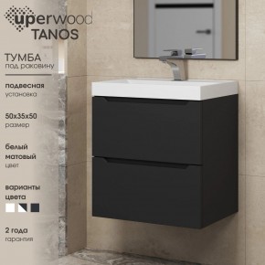Тумба под раковину Uperwood Tanos 50 см, подвесная, черная матовая в Нефтекамске - neftekamsk.mebel24.online | фото 4