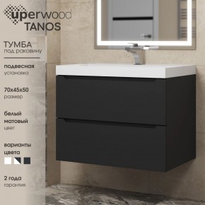 Тумба под раковину Uperwood Tanos 70 см, подвесная, черная матовая в Нефтекамске - neftekamsk.mebel24.online | фото 3