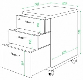 Тумбочка Домино ТС-2 в Нефтекамске - neftekamsk.mebel24.online | фото 2