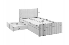 ТВИКС Кровать с ящиками 900 в Нефтекамске - neftekamsk.mebel24.online | фото 3