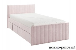 ТВИКС Кровать с ящиками 900 (нежно-розовый) в Нефтекамске - neftekamsk.mebel24.online | фото