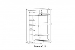 ВИНТЕР - 6.16 Шкаф-купе 1600 без зеркала в Нефтекамске - neftekamsk.mebel24.online | фото 2