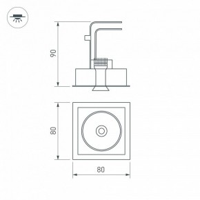 Встраиваемый светильник Arlight CL-SIMPLE-S80x80-9W Day4000 (BK, 45 deg) 026875 в Нефтекамске - neftekamsk.mebel24.online | фото 9