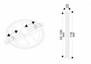 Встраиваемый светильник Arte Lamp Mesura A7972PL-1WH в Нефтекамске - neftekamsk.mebel24.online | фото 5
